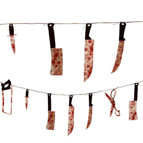 Halloween Bloody Weapons Hanging Garland Decoration Plastic