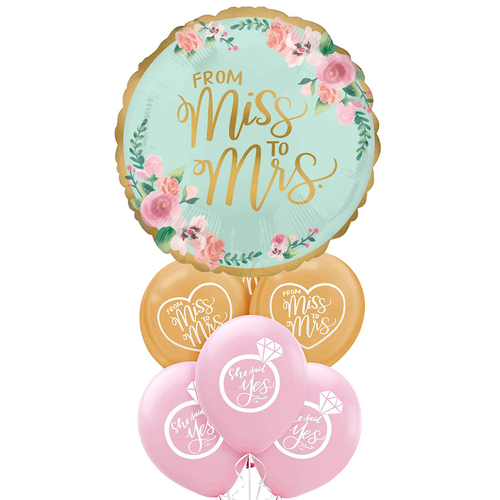 Wedding Miss to Mrs/ She Said Yes Balloon Party Pack