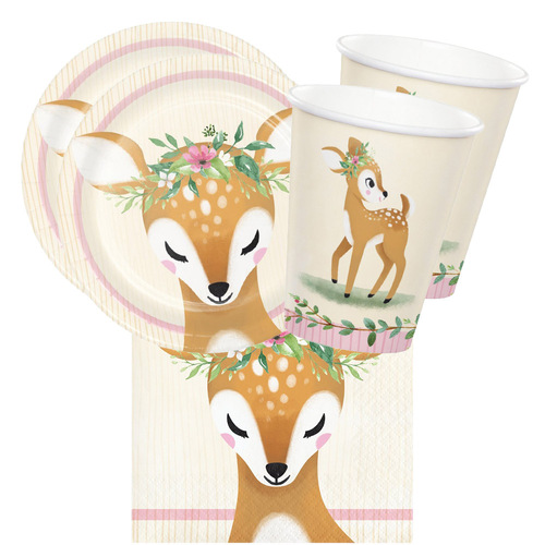 Deer Little One 16 Guest Small Tableware Party Pack