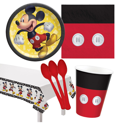 Mickey Mouse 8 Guest Deluxe Tableware Pack