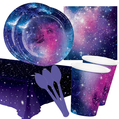 Galaxy Space 16 Guest Deluxe Tableware Party Pack