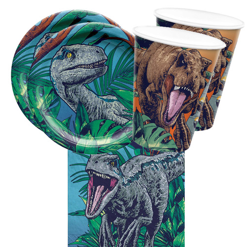 Dinosaur Jurassic World Dominion 16 Guest Small Tableware Party Pack