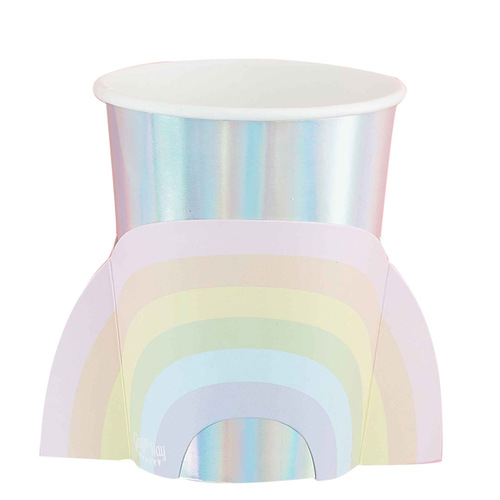 Pastel Party Rainbow Cups 8 Pack