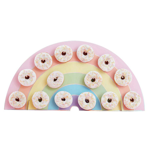 Pastel Party Rainbow Donut Wall