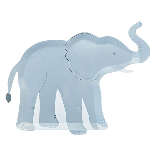 Lets Go Wild Jungle Paper Plates Elephant 8 Pack