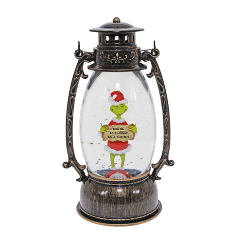 Christmas Grinch  Cuddly Cactus Brass Lantern Collectable Decoration